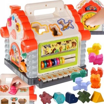 Kinderplay Interaktywny Domek Zabawka Edukacyjna Kolorowy Dom