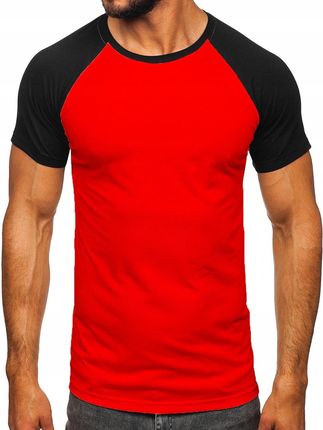 T-shirt Koszulka Czerwono-czarna 8T82 Denley_xl