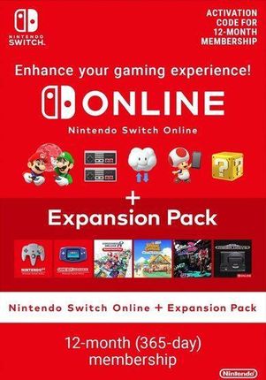 Nintendo Switch Online 12 Month Individual Membership + Expansion Pack