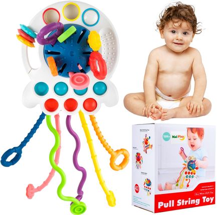 Zabawka Sensoryczna Montessori 5w1 Gryzak Ośmiornica Dla Dzieci Niemowląt