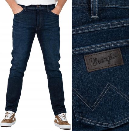 Wrangler Larston Slim Tapered Wonderwall Granatowy DżINS W34 L34