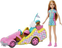 Zdjęcie Barbie Gokart Stacie Pojazd filmowy i lalka + piesek HRM08 - Zawiercie