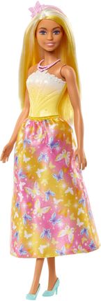 Barbie Księżniczka z długimi włosami o żółtych pasemkach  HRR07 HRR09