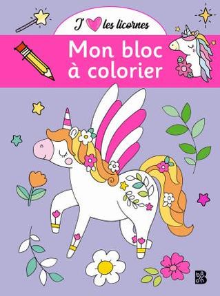 J'aime les licornes - Bloc à colorier