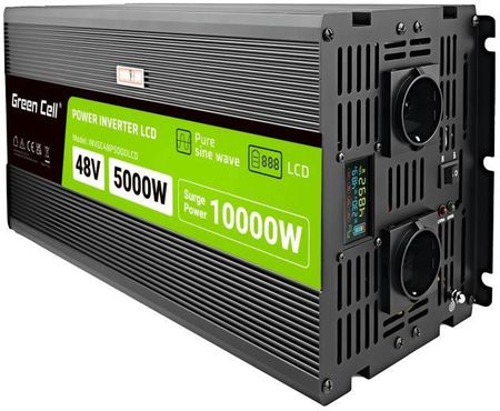 Green Cell PowerInverter 48 V 5000W/10000W czysty sinus