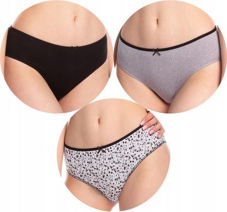Lama Majtki Damskie Bawełniane Figi 3-PAK R. XL