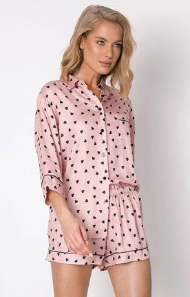 Piżama damska Lauren krótka XL (Dusty pink, XL)