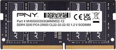 PNY 16GB (1x16GB) DDR4 SODIMM 3200MHz CL22