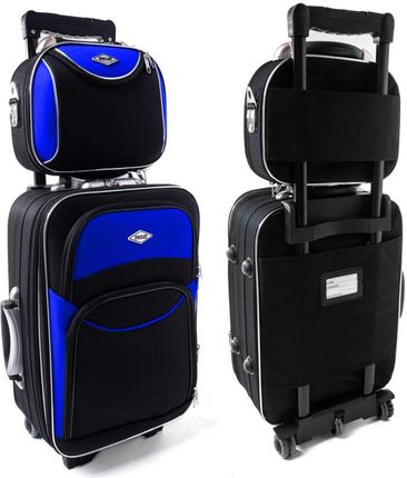 Zestaw Mała walizka PELLUCCI RGL 773 S + Kuferek S Czarno niebieski
