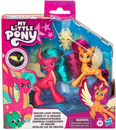 Hasbro My Little Pony Smocze Światło 3-pak figurek świecących w ciemności F8702