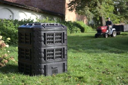 Plastikowy Kompostownik Ogrodowy 600l Czarny R95105 - zdjęcie 2