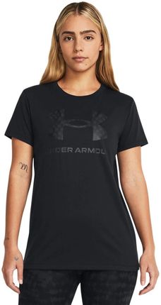 Damski t-shirt z nadrukiem Under Armour Sportstyle Logo SS - czarny