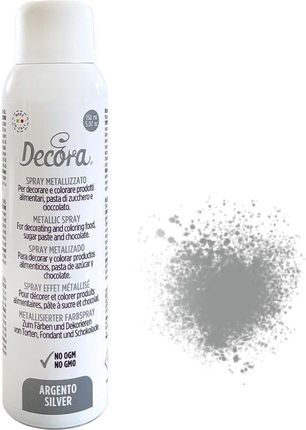 Decora Barwnik Spożywczy W Sprayu Srebrny Metallic Bez E171 150ml