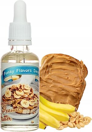 Funky Flavors  Aromat Spożywczy W Kroplach 50ml Sweet Banana Peanut Butter  