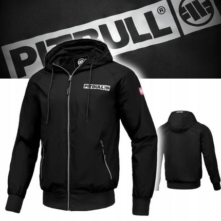 Pitbull Kurtka Męska Athletic Logo Black Czarna Wiosenna Przejściowa XXL