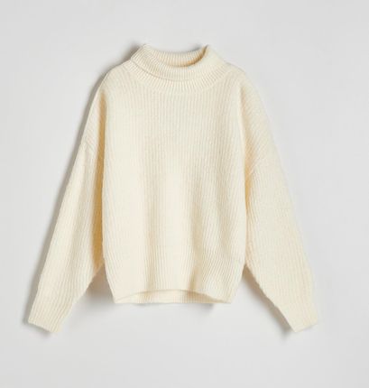 Reserved - Sweter z domieszką wełny - Biały