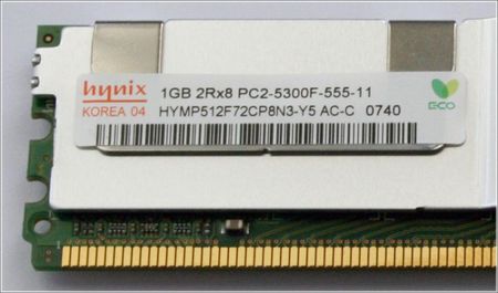 Hynix RAM 1GB FB-DIMM DDR2 667MHz PC2-5300 ECC Fully Buffered (HYMP512F72CP8D3-Y5)