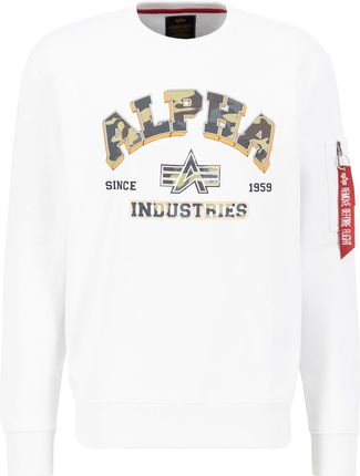 Bluza Alpha Industries College Camo Sweater white XXL