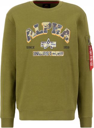 Bluza Alpha Industries College Camo Sweater moss green XXL