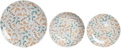 Dkd Home Decor Zestaw Obiadowy Wielokolorowy Kwiecisty Cottage 18 El. 26,5X26,5X2,6Cm (S3044791)
