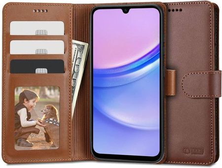 Tech Protect Etui Wallet Do Samsung Galaxy A15 4G 5G Brązowy