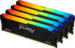 Pamięć RAM Kingston Fury Beast RGB, DDR4, 128 GB, 3200MHz, CL16 (KF432C16BB2AK4128)