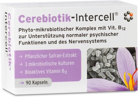 Cerebiotik-Intercell® 90 kapsułek. Ekstrakt z szafranu.