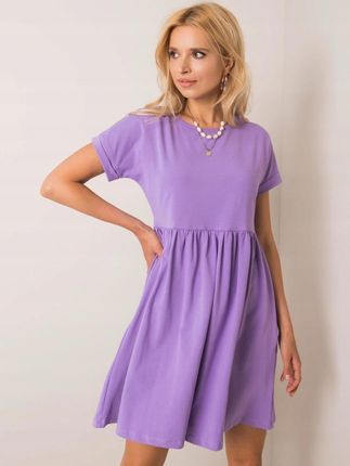 Sukienka fioletowa do pracy, na codzień bawełna M