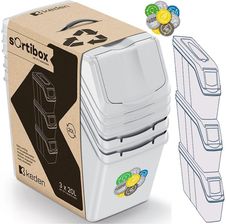 Zdjęcie Prosperplast Śmietnik Kosze Na Śmieci 20L Sortibox Set3Szt. Popielaty (574080) - Opatowiec