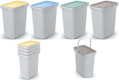 Zdjęcie Prosperplast Śmietnik Kosze Na Śmieci Set 4X12L Systema Popielaty (562728) - Poniec