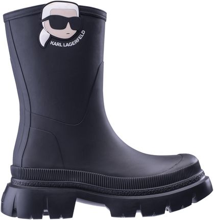 Damskie Kalosze Karl Lagerfeld Trekka Rain Nft Mid Leg Boot Kl43567-V00 – Czarny