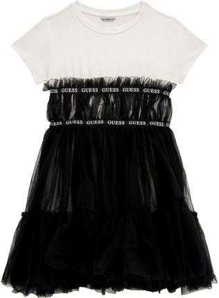 Dziecięca Sukienka Guess Mixed Fabric Dress J4Rk26K6Yw0-Jblk – Czarny
