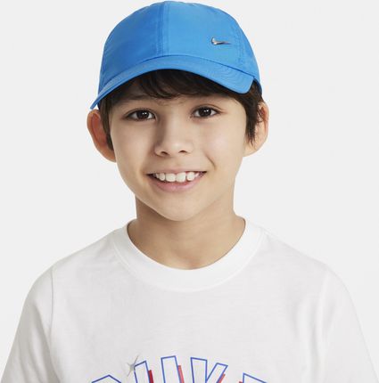 Dziecięca czapka z metalowym logo Swoosh Nike Dri-FIT Club - Niebieski