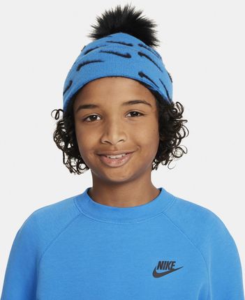 Czapka z pomponem dla dzieci Nike Peak - Niebieski