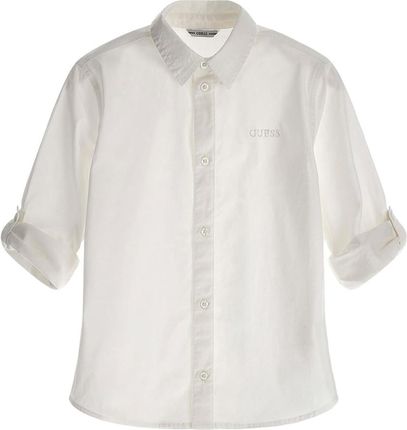 Dziecięca Koszula Guess Str. Poplin Adj. LS Shirt L3Yh04We5W0-G011 – Biały