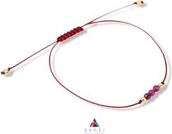 Brazi Druse Jewelry Bransoletka Szczęścia Rubin (2448)