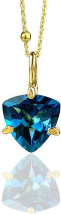 Brazi Druse Jewelry Naszyjnik Topaz London Blue 4 Ct. Trylion (9225)