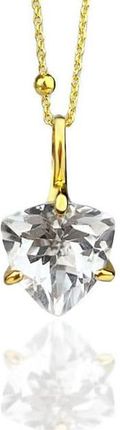 Brazi Druse Jewelry Naszyjnik Kryształ Górski 4 Ct. Trylion Złoto 585 (9247)