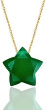 Brazi Druse Jewelry Naszyjnik Chalcedon Chromowy Gwiazdka Złoto 585 (11421Z)