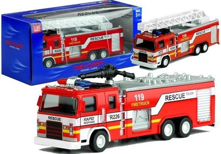 Leantoys Autka Pojazdy Zabawka Dla Dziecka Straż Pożarna Wóz Strażacki