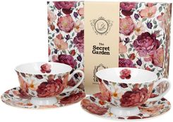 Zdjęcie Duo Filiżanki Do Kawy I Herbaty Porcelanowe Ze Spodkami Royal Spring Roses White 250Ml 2Szt. - Poniec