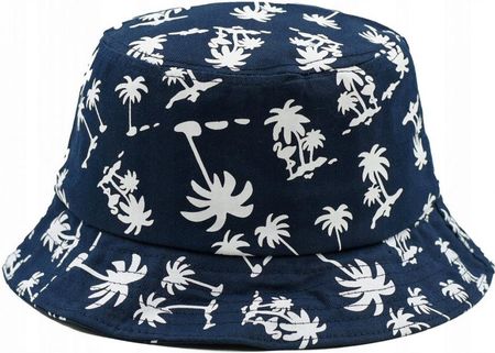Letni kapelusz rybacki bucket cienki plażowy Palmy