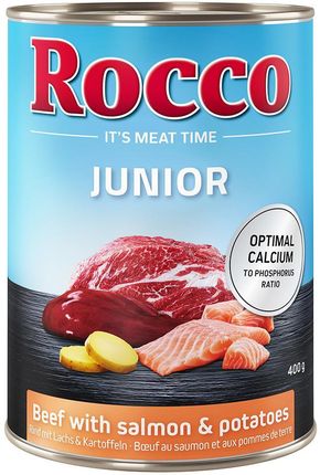 Rocco Junior Wołowina I Łosoś Z Ziemniakami 6X400G