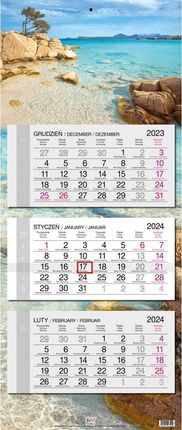 Ev-Corp Kalendarz 2024 trojdzielny głowka płaska Sardynia