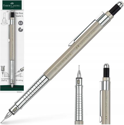 Faber-Castell Ołówek Automatyczny Z Gumką Na Rysiki Tk-Fine Vario L 0,5mm