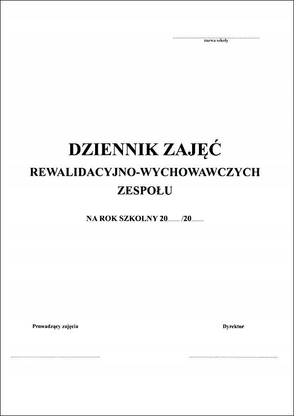 Micromedia Dziennik Zajęć Rewalidacyjno-Wychowawczych Zespołu - Ceny i ...