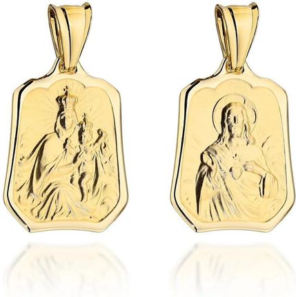 Biżuteria Gabor Medalik złoty szkaplerz satynowy duży 585