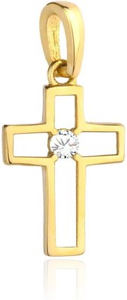 Biżuteria Gabor Krzyżyk złoty z jedną cyrkonią 585