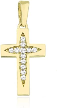 Biżuteria Gabor Złoty krzyżyk z cyrkoniami 585