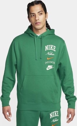 Męska bluza z kapturem Nike Club Fleece - Zieleń